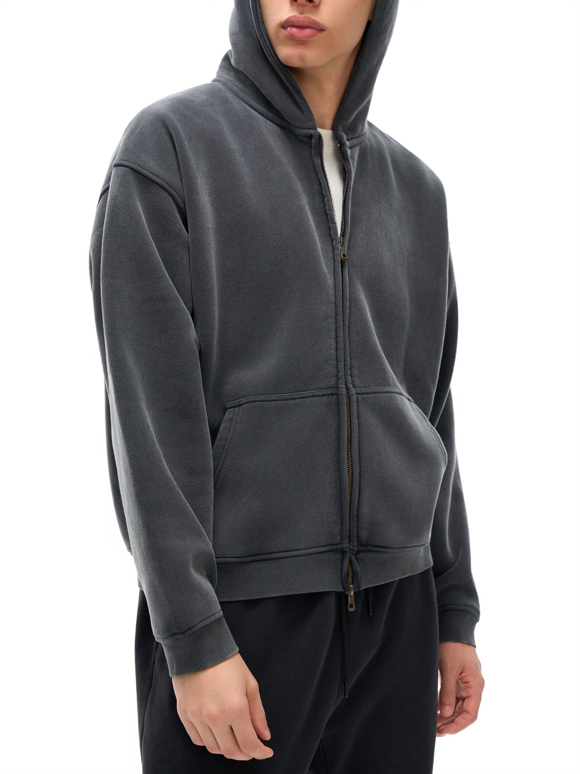 Zip-Through Boxy Fleece Hoodie 4 Zip-Through Boxy Fleece Hoodie - Image 4
