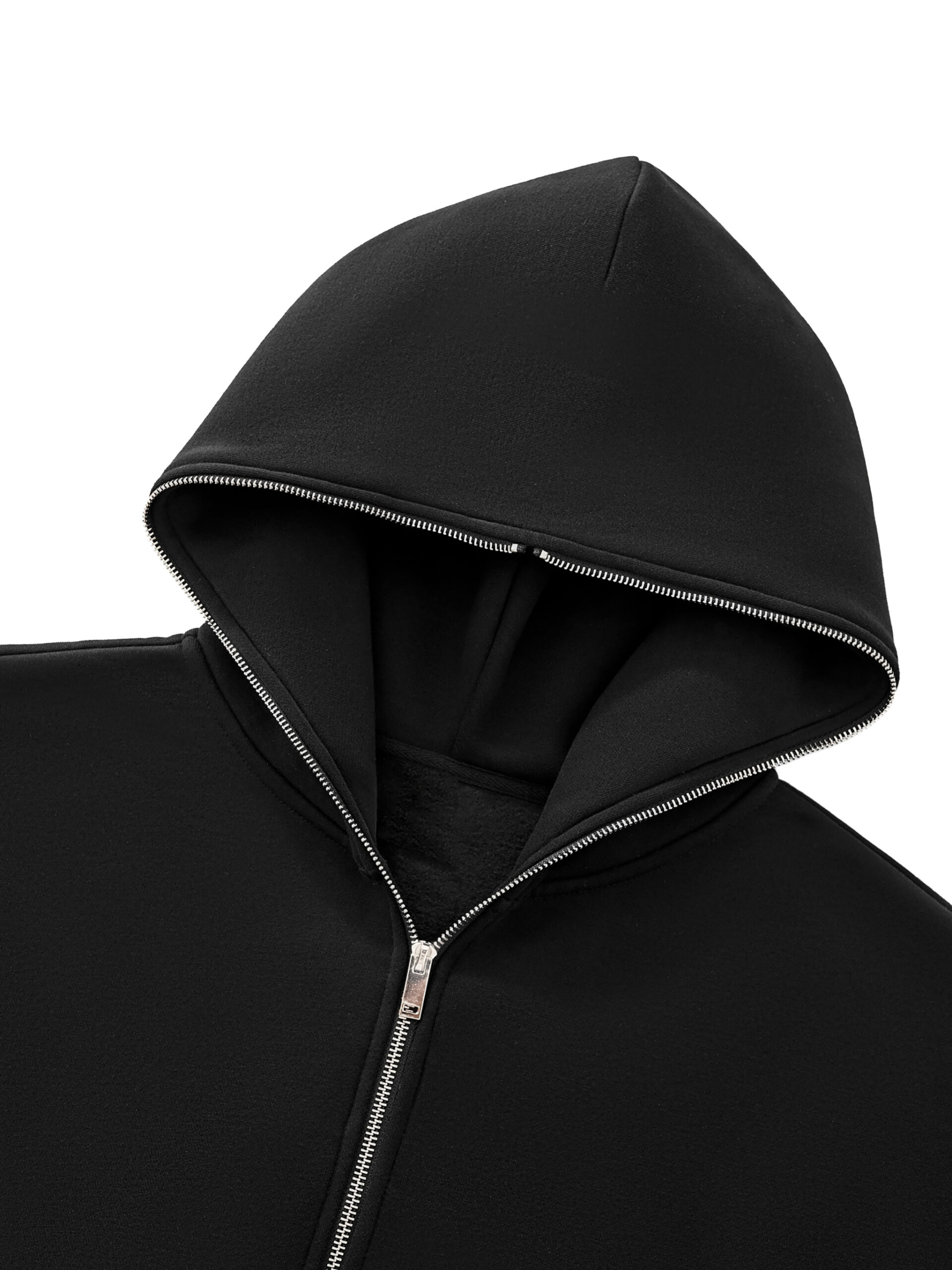 Fleeced Full-Zip Boxy Hoodie 6 Fleeced Full-Zip Boxy Hoodie - Image 6