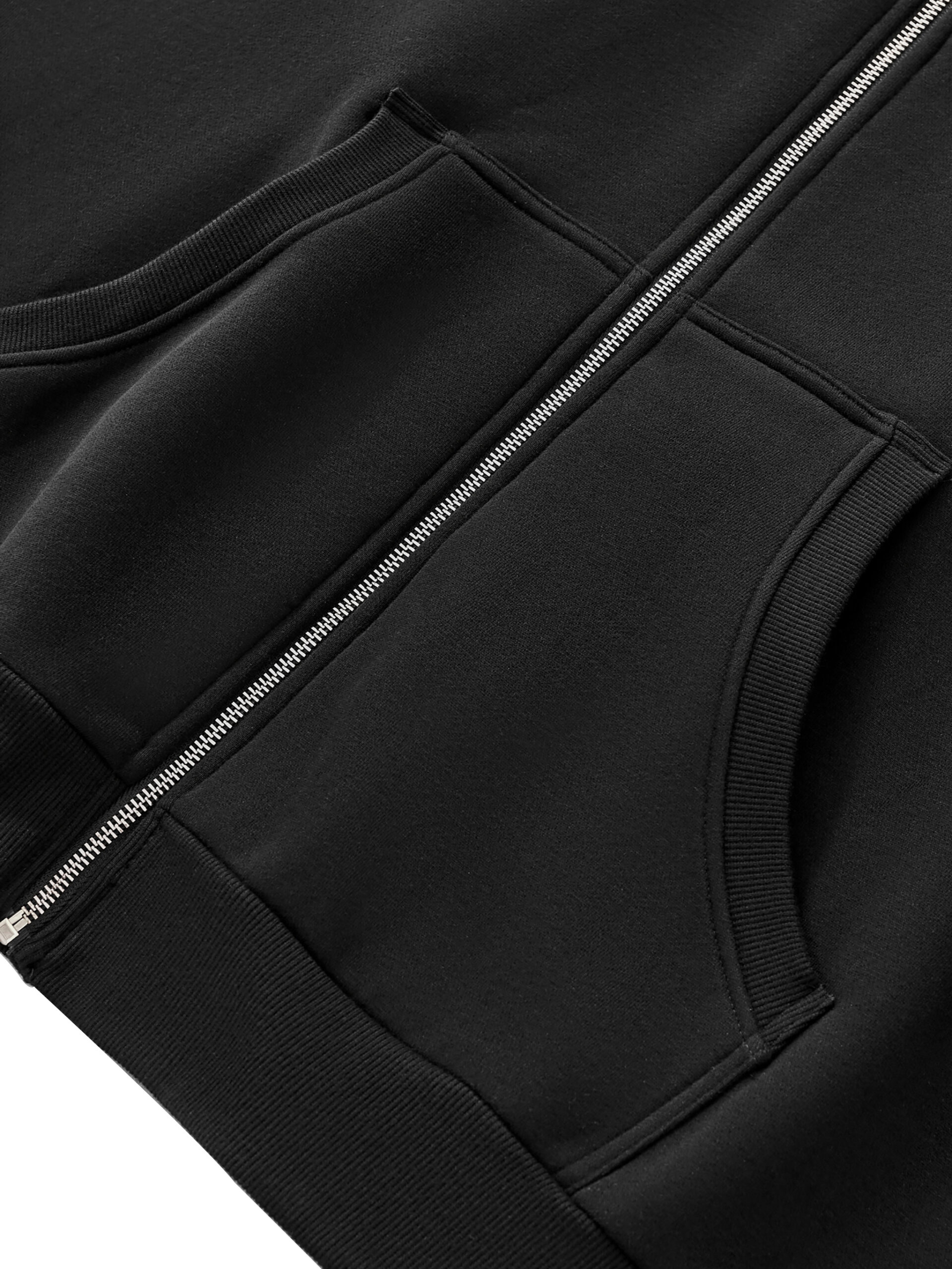 Fleeced Full-Zip Boxy Hoodie 8 Fleeced Full-Zip Boxy Hoodie - Image 8