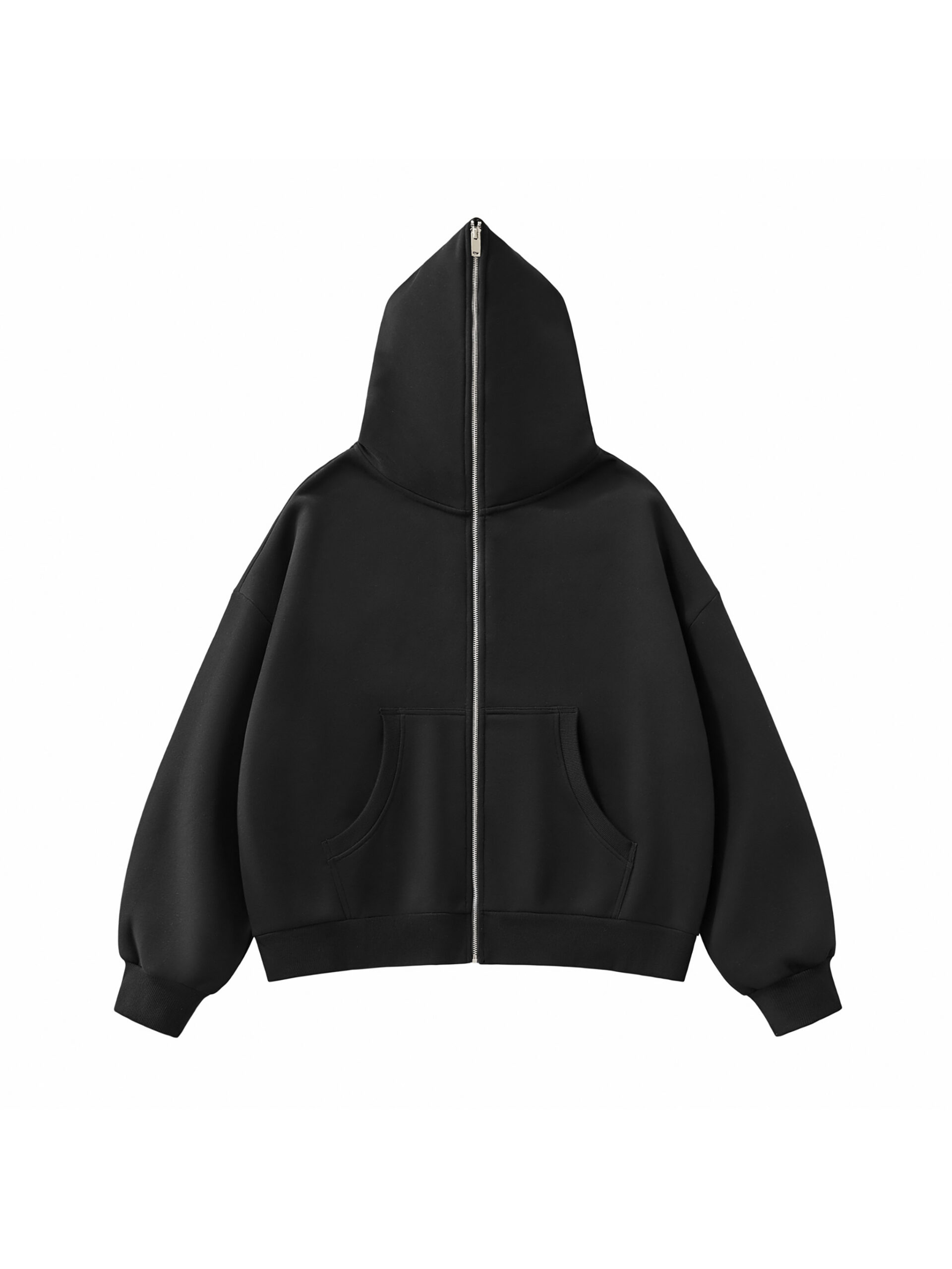 Fleeced Full-Zip Boxy Hoodie 10 Fleeced Full-Zip Boxy Hoodie - Image 10