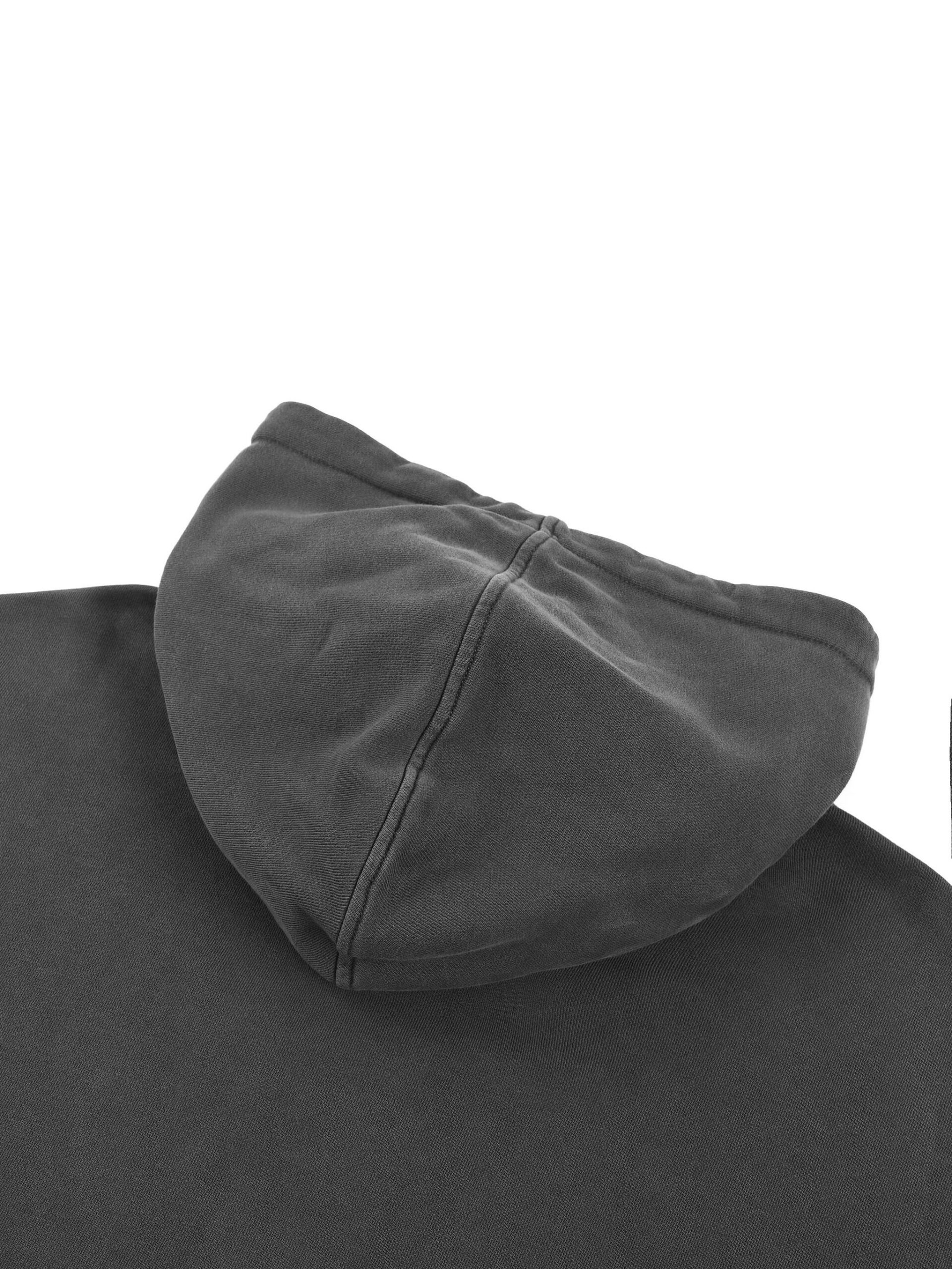 Snow Washed Raw Edge Double Layered Hoodie 9 Snow Washed Raw Edge Double Layered Hoodie - Image 9