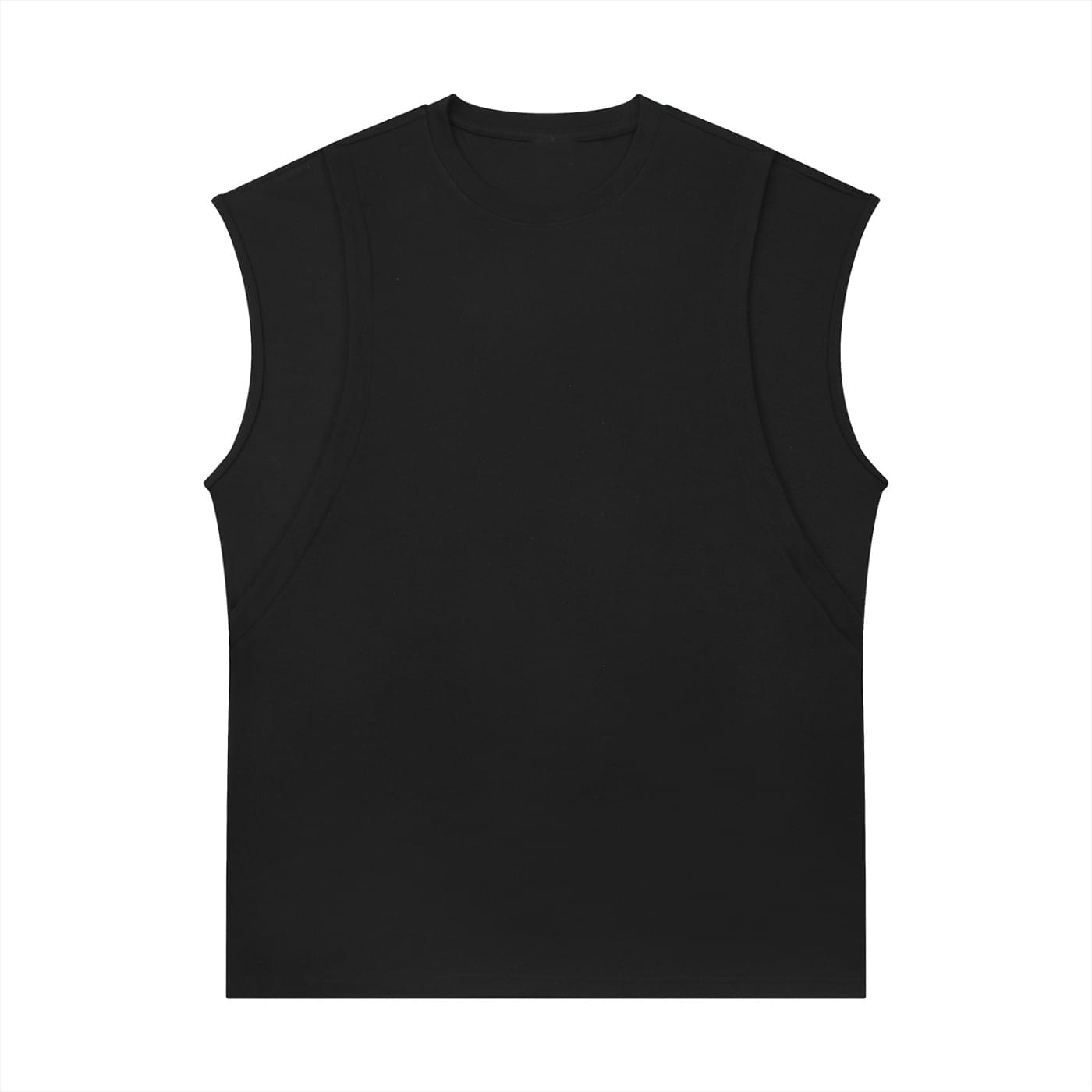 Spliced Panel Sleeveless Muscle T-Shirt 1 Spliced Panel Sleeveless Muscle T-Shirt